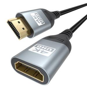 lot 6134 image: ZeniKon 4K HDMI Extension Cable 10 FT HDMI Extender, HDMI Male to Female Adapter Cord 4K60Hz, 2K, 1080P, ARC, HDR, 3D Compatible with Laptop, HDTV, Monitor, Roku, Fire TV Stick, Xbox, PS5PS4