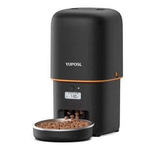lot 6175 image: 2025 Upgraded Automatic Cat Feeder - 4L Timed Auto Pet Feeder for Cat and Dog with Dry Food Dispenser, 180-day Battery Life, 1-6 Meals Per Day, 1-16 Portion, Desiccant Bag Keeps Food Fresh used