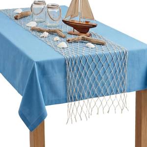 lot 6201 image: SATINIOR 1 Pcs Fish Net Party Decorations Fishing Net Table Runner Decorative Nautical Cotton Fishnet for Pirate Mermaid Hawaiian Ocean Beach Under the Sea Themed Party Decor (Natural)