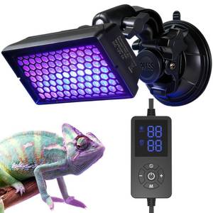lot 6215 image: NOMOY Adjustable LED Reptile UVB Light Multi-Level UVB Control  Timer, No Fixed Weak Output. Secure Suction Cup Mount, Universal for Lizards, Turtles, Snakes, Amphibians