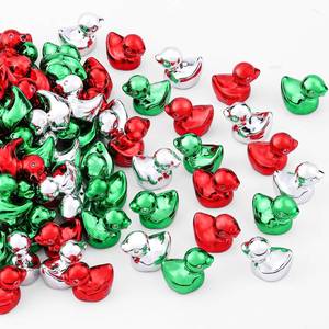 lot 6216 image: A120Pcs Mini Duck Statue Golden Duck Figurines Micro Garden Landscape Dollhouse Cake Decoration Potted Plants DIY Craft Charms for Party Gift(Red Green Silver)
