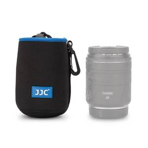 lot 10228 image: JJC Drawstring Neoprene Camera Lens Pouch Case, Protective Lens Bag for Mirrorless Lenses Up to 3.3 x 5.1 (D X H) for Canon RF 85mm EF-S 18-135mm Sony E 18-105mm E 55-210mm and More