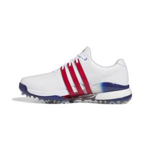 lot 10240 image: adidas Mens Tour360 24 Golf Shoes, Footwear WhiteBetter ScarletRoyal Blue, 9.5