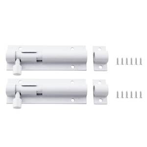 lot 10242 image: Cionyce 2 PCS Barrel Bolt Latch Heavy Duty Slide Lock, 3 Inch Aluminum Alloy Slide Latch Door Lock White Barrel Latch for Security Gate Slide Bolt, Garage Door Latches, Warehouse Shed Latches
