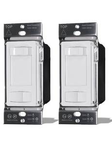 lot 10246 image: MOES Dimmer Light Switches 2pcs, 3 Way & Single Pole Dimmable Switch for LED,CFL,Incandescent,Halogen, 600Watt Max, ONOff Switch with Dimming Slide, No Neutral Wire Required