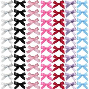 lot 10250 image: SALOCY 70PCS Mini Hair Bows for Women Girls,Pink Bows for Hair Red Hair Bows Ribbon Bowknots Hairclips Pink Ribbon Bows Black Satin Bow Hair Clips for Hair Design