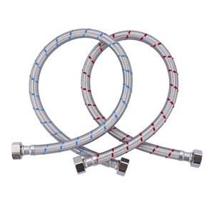 lot 10257 image: 2-Pack 36 Inch lenth Faucet Hose 12 to 12,Bathroom Kitchen Bathroom Sink to Water Supply�� Braided Stainless Steel Supply Line, Certified Safe