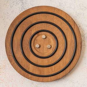 lot 10265 image: Magnetic Wooden Trivet for Hot Pots and Pans �� A Heat Resistant Magnetic Pot Holder Made from Natural Wood, Rustic Tabletop Protector for Kitchen and Dining