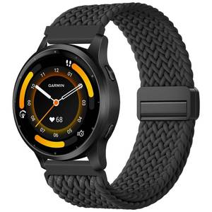 lot 10272 image: IMIVIO 22mm Magnetic Braided Compatible with Garmin Venu 4Venu 3Venu 2 Watch Bands 45mm, Adjustable Nylon Stretchy Quick Release Replacement Strap for Vivoactive 4 45mmForerunner 255265Music