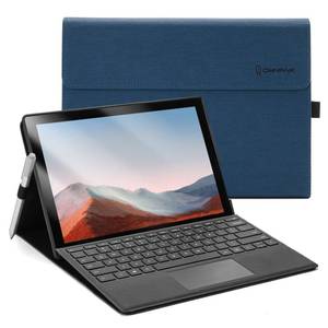lot 11130 image: Omnpak Case for Microsoft Surface Pro 7 Plus 76 54 with Stylus Holder, Multiple Angle Polyester Slim Lightweight Cover, Compatible with Type Cover Keyboard (Not Include Keyboard)