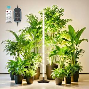 lot 11155 image: 360° Grow Lights for Indoor Plants with Stand, Full Spectrum LED Plant Light with Remote, Adjustable Height up to 675.4FT, Wide Illumination Grow Lamp with OnOff Switch and Round Stand