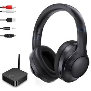 lot 11156 image: ROSIDA Wireless Headphones for TV Watching with Transmitter, TV Headphones Wireless for Seniors 295FT Range with Optical, AUX, RCA and USB Way, High Volume Control, Long Playtime, No Delay, Black