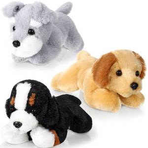 lot 11161 image: Skylety 3 Pcs 7.87 Inches Dog Stuffed Animal Plush Dogs Soft Plush Toy Pillow Fluffy Puppy Set for Puppy Birthday Party Favor Home Decor(Mountain Dog, Schnauzer, Labrador) (Missing One)
