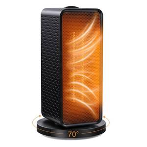 lot 11168 image: Homtell Space Heater, 70° Portable Electric Oscillating Heaters for Indoor Use, 1200W Upgraded PTC Ceramic Heater, Small Heater for Bedroom, Desktop, Office and Indoors