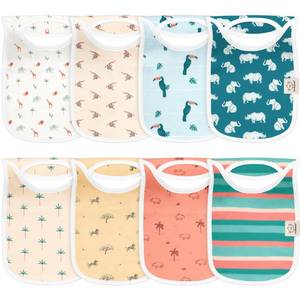 lot 11184 image: KeaBabies 8-Pack Bibs for Baby Girl, Boy - Pullover Large Baby Bibs for Drooling and Teething Infant, Newborn, Soft & Absorbent Organic Cotton, Long Torso Coverage Keep Toddler Clean & Dry (Wildscape)