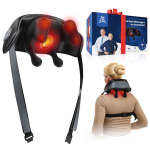 lot 11192 image: BOB AND BRAD iNeck Pro Cordless 4D Shiatsu Neck Massager with Heat for Pain Relief, FSA Eligible HSA Deep Tissue Kneading for Neck, Shoulder & Back, 190 Min Long Battery Life, for Office, Travel Gifts