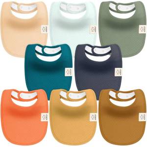 lot 11200 image: KeaBabies 8-Pack Organic Baby Bibs for Girls, Boys - Quilted Cotton Cloth Baby Drool Bibs for Drooling and Teething Toddler, Newborn, Infant, Soft & Super Absorbent (Eclipse)