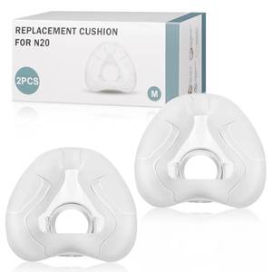 lot 12381 image: Nasal Mask Cushion for AirFit N20, 2 Packs Reliable Seal & Perfect Fit for Nasal Pillow Mask Cushions - Replacement Supplies (M)