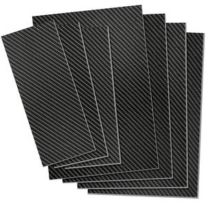 lot 12384 image: Kalolary Carbon Fiber Sheet 250 X 100 X2 MM,3K Real Carbon Fiber Board Plate Carbon Plate Twill Weave Panel Sheets Available in 1mm 1.5mm 2mm 3mm 4mm 100% 3K Glossy Surface Laminate Carbon Fiber Sheet
