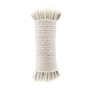 lot 12387 image: Amazon Basics Natural Cotton Braided Rope, Strong, Low Stretch, All-Purpose, Clothesline, DIY Projects, Crafting, Indoor & Outdoor Use, 316 Inch x 50 Foot (4.5mm x 15m), Off White