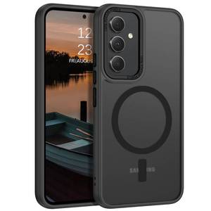 lot 12388 image: GUAGUA for Samsung Galaxy A54 Magnetic Case - Slim Translucent Matte Skin Feeling Shockproof Protective Anti-Scratch Case for Samsung Galaxy A54 5G 6.4, Black