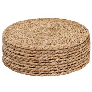 lot 12391 image: Defined Deco Woven Placemats Set of 10,12 Round Rattan Placemats,Natural Hand-Woven Water Hyacinth Placemats,Farmhouse Weave Place Mats,Rustic Braided Wicker Table Mats for Dining Table,Home,Wedding.