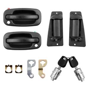 lot 12406 image: Extended Cab Door Handles, Exterior Door Handle with Lock Cylinders and Keys, Compatible with 1999-2007 Chevrolet Silverado 1500 2500 3500 GMC Sierra 1500 2500 3500, Replaces# 60202 79100 DL-711