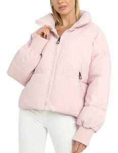 lot 12425 image: Gihuo Women��s Winter Cropped Puffer Jacket Coat Short Warm Quilted Jacket(Pink-S)