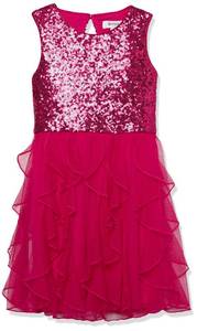lot 12426 image: Speechless Girls Sleeveless Sequin Bodice Dress, Fuchsia, XL(1416)