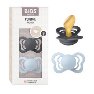 lot 12445 image: BIBS Pacifiers - Couture Collection  BPA-Free Baby Pacifier  Made in Denmark  Set of 2 IronBaby Blue Color Premium Soothers  Size 6-18 Months