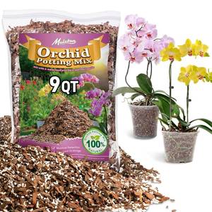 lot 13411 image: Orchid Bark Potting Mix - 9QT Natural Orchid Potting Mix for Repotting, Blended with Small Pine Bark and Perlite to Provide Ideal Ventilation and Good Drainage for Orchids and Other Potted Plants
