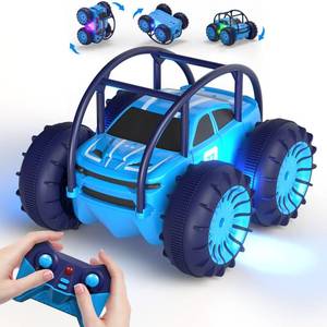lot 14005 image: MaxTronic Amphibious Remote Control Car,Rechargeable RC Cars Toy 360° Flips Rotation Stunt Crawler 15KMH 4WD All Terrain Outdoor Indoor Toy for Kids Boys Girls 3-12