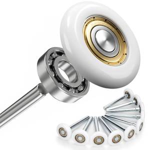 lot 14006 image: Arlenix 10 Pack Garage Door Rollers Replacement, 2�� Nylon Garage Rollers with 6200-zz Dual Sealed Bearings, Quiet & Smooth Operation, Heavy-Duty 4�� Steel Stem for Standard Residential Garage Doors