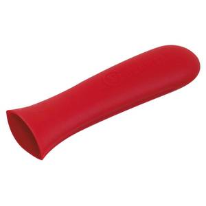 lot 14021 image: Victoria Silicone Handle Cover, Custom-Made Handle Sleeve for 10 and 12 Inch Victoria Cast Iron Skillets, Large, Red