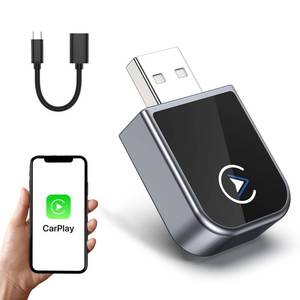lot 14026 image: Wireless CarPlay Adapter for iPhone 2025 Upgrade, Mini Size, Convert Wired to Wireless, Plug & Play, Zero Latency, USB A & C Compatible, Works with 2015 Cars & iPhone 6