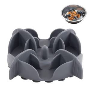 lot 14044 image: Jaoul Slow Feeder Dog Bowls Insert for Large Breed, 7 Inch Cuttable Slow Feeder Insert with 32 Octopus Suction Cups for Medium Large Size Dog Food Bowl (X-Large, Grey)