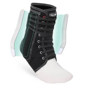 lot 14053 image: Vigorwise Lace up Ankle Brace for Women Men, Quick Adjustment Ankle Brace with Metal and Plastic Side Stabilizers, 1Pcs Foot Support for Sprained Left Right, XL