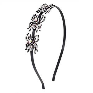 lot 14426 image: ZITULRY Halloween Spider Headband Rhinestone Halloween Headbands for Women Crystal Triple Spider Hairband Costume Accessory