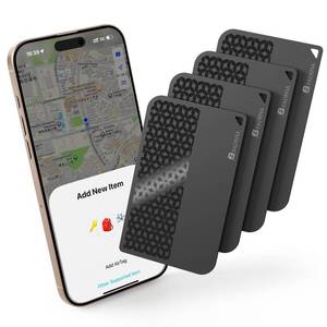 lot 14428 image: 2026 Apple MFi Certified (iOS Only) Bluetooth Air Tracker Tag Smart Card for Apple Find My iPhone Wallet GPS Tracker, 5-10 Years Staying Power, Keys Finder and Item Locator for Keys, Bags, Passport