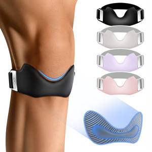 lot 14447 image: YICYC Silicone Patellar Tendon Support Strap, Adjustable Non-Slip Patella Band Stabilizer Knee Brace for Running, Hiking, Jumpers Knee, Tendonitis, Basketball, Volleyball, Squats