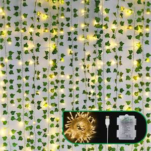 lot 14454 image: Freyalife Fake Vines for Room Decor(12 Pack 84 FT),with CE Certified 80 LED String Lights,Artificial Plant Ivy for Aesthetic Home Bedroom Wall Wedding Party Office Patio Indoor, Outdoor Garden D�cor