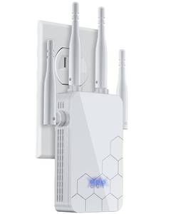 lot 14471 image: WiFi Extender Internet Booster, Long Range Repeater Wireless Routers Amplifier, Mesh Wi-Fi 80% Faster  Broader Than Ever, Support More Network Devices at Home, 1 Tap Setup
