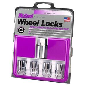 lot 14472 image: McGard 24137 Chrome Cone Seat Wheel Locks (M12 x 1.5 Thread Size) - Set of 4