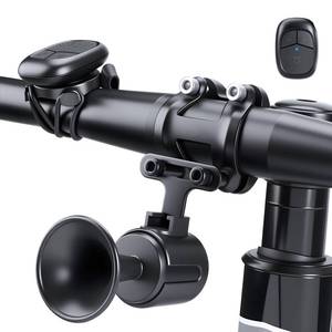 lot 14488 image: ��POWVINE 120dB Loud Bike Horn,Bicycle Horn with Anti-Theft,Electric Bike Horn with Wireless Remote USB-C Rechargeable & Suspension Mount Bike Horn for Adults Kids Bike,Scooter, Ebike, IPX5 Waterproof