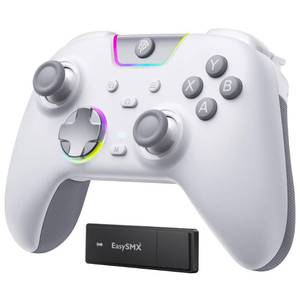 lot 14490 image: EasySMX X05Pro Wireless PC Controller �� Soft-Click Low-Noise Buttons, Dual-Stage Impulse Triggers, Hall Joysticks with 1000Hz Polling, 2 Programmable Buttons, 1000mAh Battery, Multi-Platform Controller for PCSwitchAndroidiOS