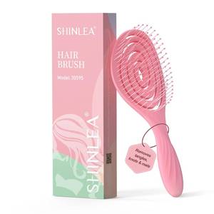 lot 14491 image: SHINLEA Detangle Hair Brush, Detangling Wet Spiral Hairbrush for Women, Men, kids, Vented Detangler for Blow Drying, Glide Through Tangles For All Hair Types (Pink)