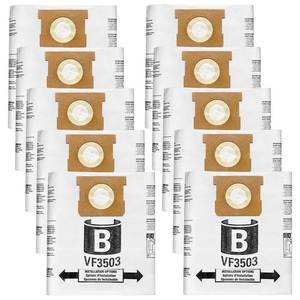 lot 14495 image: Zibopon VF3503 Vacuum Bags Compatible with Ridgid 5 to 10 Gallon WetDry Vacs, Size B(10 Pack)