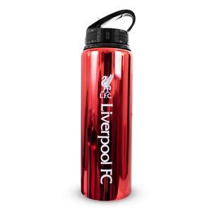 lot 17486 image: Hy-Pro Officially Licensed Liverpool F.C 750ml Aluminium UV Bottle  Integrated Folding Straw, Neochrome Finish, Leakproof, Lightweight, BPA Free
