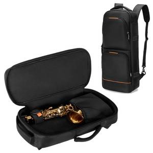 lot 17511 image: Rexmica Padded Alto Sax Case Bag, Alto Sax Backpack with Hidden Padded Shoulder Straps, Alto Saxophone Bag with Pockets for Mouthpiece, Sheet Music, Alto Saxophone Case Sax Gig Backpack