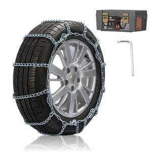 lot 17541 image: Snow Chains for Pickup Trucks, SUVs, Light Trucks, Heavy Duty Quick Fit & Easy Installation, Reusable Emergency CAM Tightener Tire Traction Chain, Set of 2 (HPC1146)